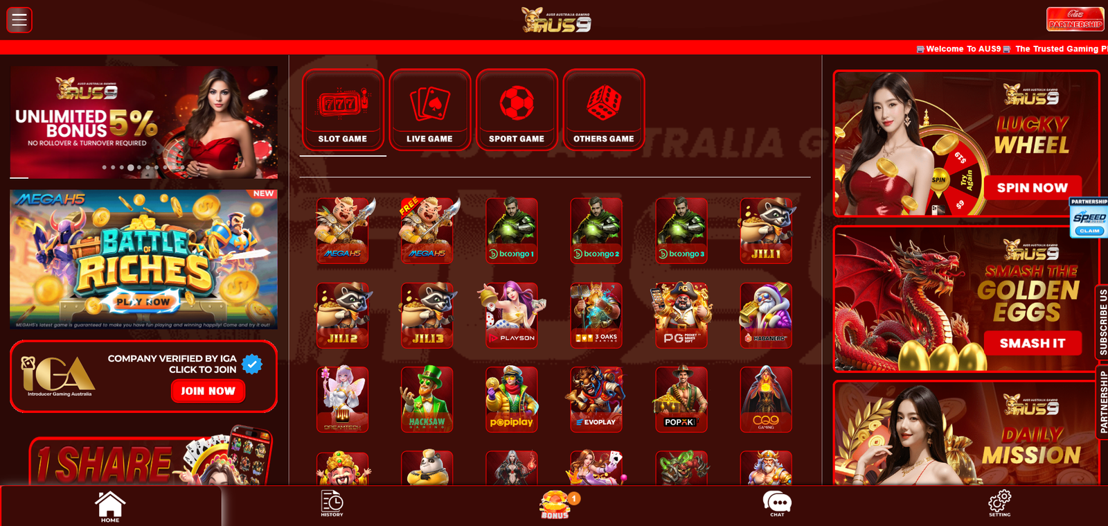 AUS9 e-wallet casino